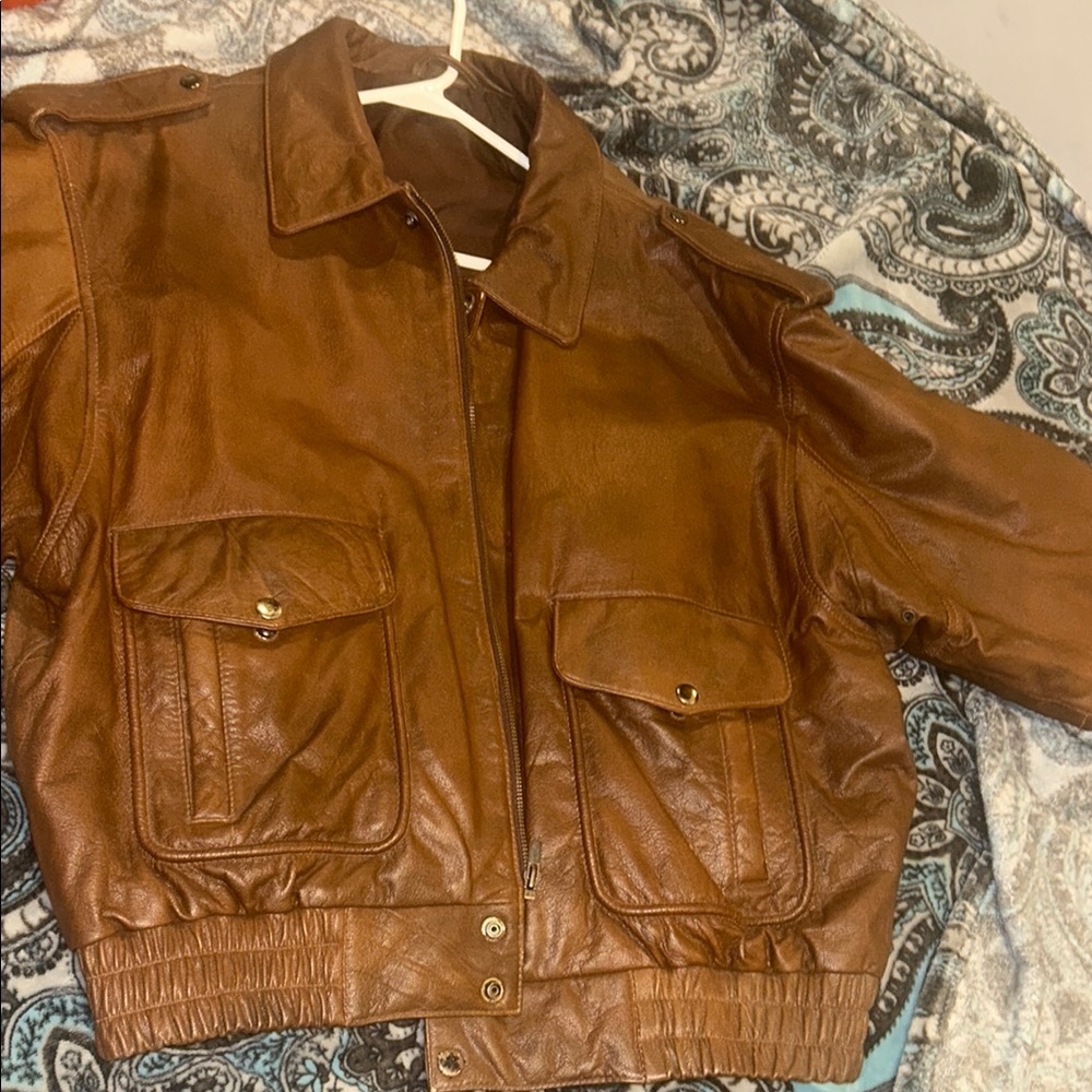 Vintage America Brown Leather Jacket